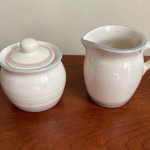 Vintage Pfaltzgraff Stoneware Cream and Sugar Set
